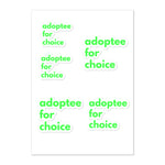 Adoptee for Choice Limited Edition Slime Green Sticker sheet