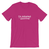 I'm Adopted, My Medical History Is Vital - Bella + Canvas 3001 Unisex Short Sleeve Jersey T-Shirt with Tear Away Label