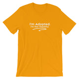 I'm Adopted, I'm Not Thankful Bella + Canvas 3001 Unisex Short Sleeve Jersey T-Shirt with Tear Away Label