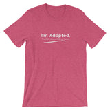 I'm Adopted, The Truth Means Nothing Hidden -Bella + Canvas 3001 Unisex Short Sleeve Jersey T-Shirt with Tear Away Label
